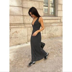 Princess Polly Black and White Polka Dot Dress